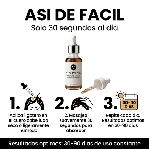 Peptidos FST-5 | Complejo de crecimiento de cabello de Venom