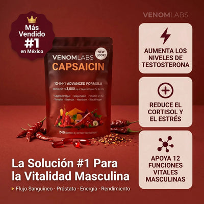 Venom Capsaicin™ | Cápsulas de Chile Cayena