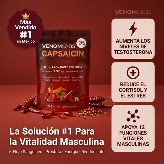 Venom Capsaicin™ | Cápsulas de Chile Cayena