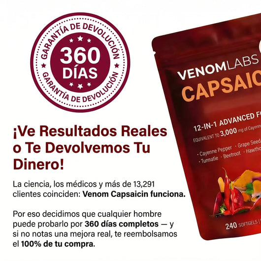 Venom Capsaicin™ | Cápsulas de Chile Cayena